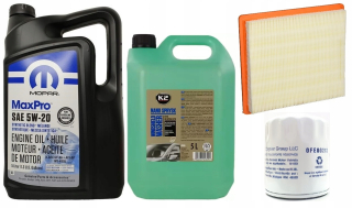 Mopar 5W20 5L + Chrysler Town Country 3.8 0 Filtre