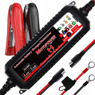 Klinový remeň kosačky - MotoPower MP00207 Automatická nabíjačka 6/12V 4A