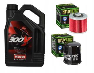 Motul 300V FL RAD 10W40 4T 4L + Olejový filter hiflo