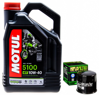 Motul 5100 MA2 4T 10W40 4L +Hiflo Filter