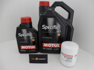 Motul 5W20 6L + Mustang 3,7 V6 5. olejový filter