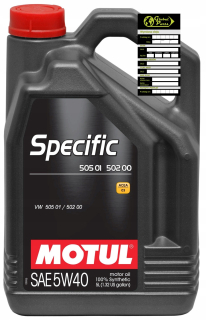 Motul 5W40 5L Špecifický 505.01 502.00
