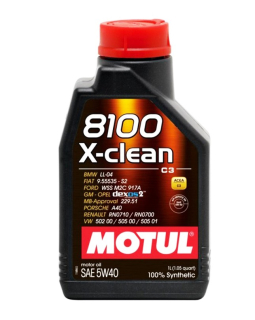 Motul 8100 5W40 1L X-Clean C3 DPF Free Pendant