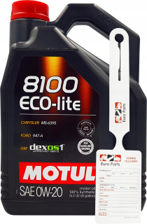 Motul 8100 Eco-Lite 5L 0W-20 Oil 0w20 Syntetický