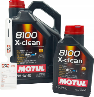 Motul 8100 X-Clean 5W40 C3 6L 505/505 01 229.91