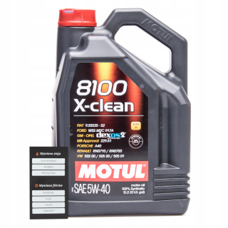 Motul 8100 X-Clean C3 5W40 5L C3 502/505/505 01