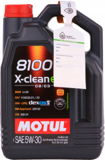 Motul 8100 X -Clean Efe C2/C3 5W30 - 5L