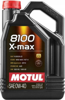 Motul 8100 X-MAX 0W40 API SN ACEA A3/B4 5L