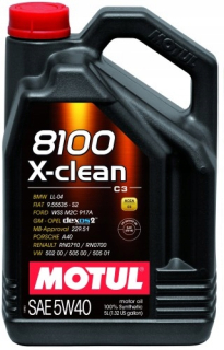 Motul 8100 X-Clean 5W40 5L Filters Certifikát