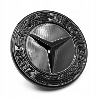 Logo Mercedes Emblem Logo 57 mm Čierna polovica
