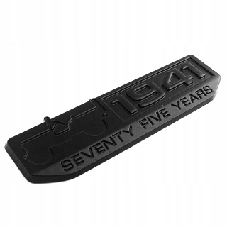 Znak Jeep Metal 1941 135 mm x 40 mm 90 gramov