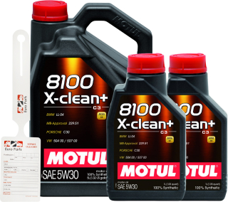 Motul 8100 X-Clean + 5W30 7L + prívesok