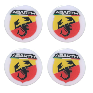 Nálepky pre kolesá veka Abarth Hubcap 60 mm