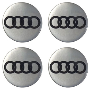 Nálepky pre veko ráfiky Audi Hubcaps 60 mm