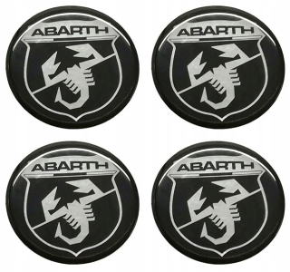 Nálepky na pískanie kolies Abarth Black 60 mm