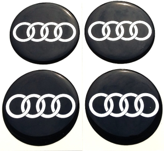 Nálepky pre hubcaps Lumodka Audi 60 mm