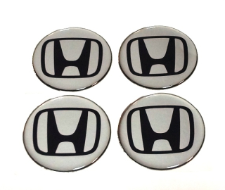 Honda 56 mm Honda Wheels Stickers striebro