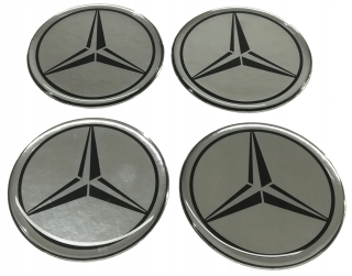 Mercedes 60 mm Strieborné klipy