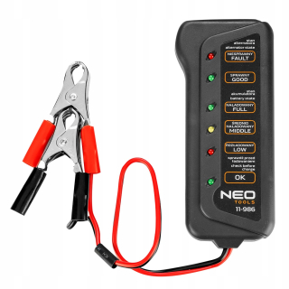 Klinový remeň kosačky - Neo batériový tester a 12 V LED nabíjanie