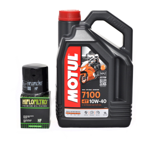 Olej 10W40 Motul 7100 4L + filter CBR 600 RR 07-18