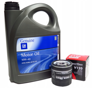 Olej GM 10W-40 5L + Astra Corsa Vectra Filter