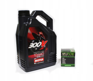 Motul 300V 4L 10W40 Olej + Krížový filter štvorkolky zadarmo