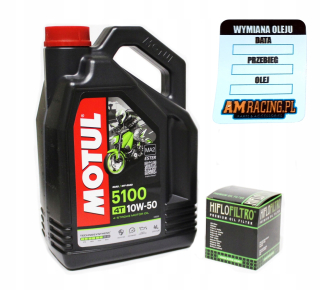 Motul 5100 4L 10W50 4T Jaso MA2 + HF650 Filter