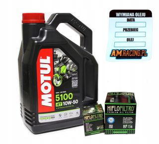 Motul 5100 4L 10W50 4T MA2 +HF155 HF156 Filter