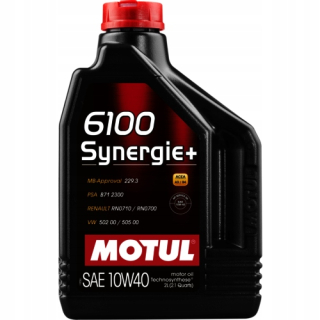 Motul 6100 Synergie + SL/CF 10W/40 2L + Olej zadarmo