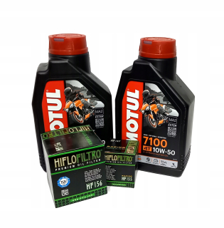 Motul 7100 2L 10W50 4T MA2 +HF155 HF156 Filter