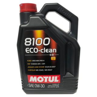 Motul 8100 Eco-Clean 0W30 5L C2 Ford Jaguar