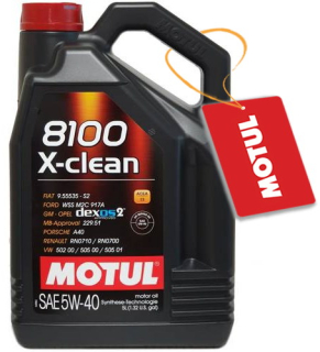 Motul 8100 X-Clean 5W40 5L 5W-40 C3 + zadarmo