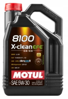 Motul 8100 X Clean EFE 5W30 C2/C3 5L Oil
