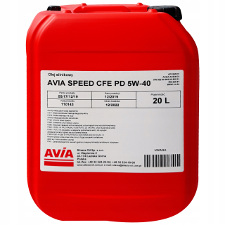 Avia Speed CFE PD 5W40 20L VW 505 motorový olej