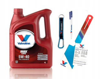 Valvoline MaxLife/Max Life 4L 5W-40+Olej+zadarmo!
