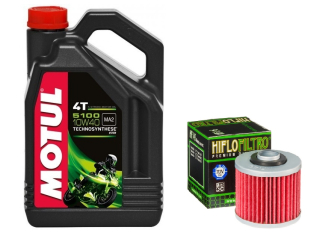 Pôvodný Motul 5100 10W40 4T 4L certifikát + HF145