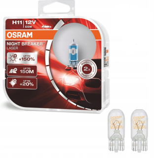 Žiarovky - OSRAM žiarovky H11 Night Breaker laser + 150% + W5W