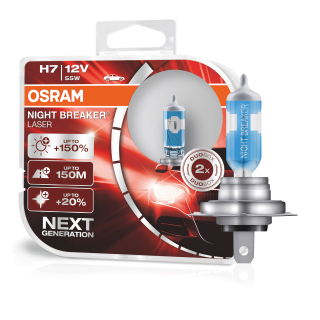 Žiarovky - Osram žiarovky H7 Night Breaker laser +150% 150 m