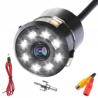 Cúvacie kamery - Okrúhla kamera mini 8 LED diódy 170 stupňov