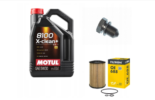 Motul 8100 5W30 5L + Audi VW 2.0 TDI Filter