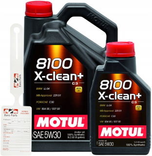 Motul 8100 X-Clean + 5W30 6L + Oil