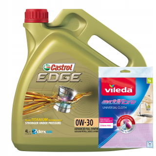 Castrol Edge 0W-30 PC 4L + VILEDA motorový olej