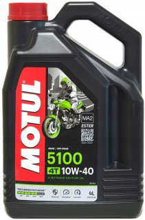 Semi -syntetický motorový olej motul 4T 5100 10W40 4L