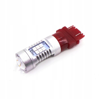 Žiarovky - P27/7W LED žiarovka 3157 12V 20W Canbus Red