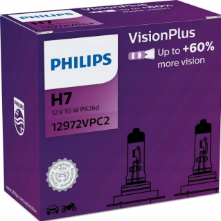 Žiarovky - Philips 2xżarów H7 VisionPlus o 60% viac