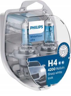 Žiarovky - Philips H4 + W5W White Vision Ultra