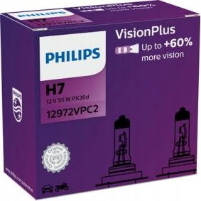 Žiarovky - Philips Bulbs H7 12V 55W PX26D+60% Vision Plus