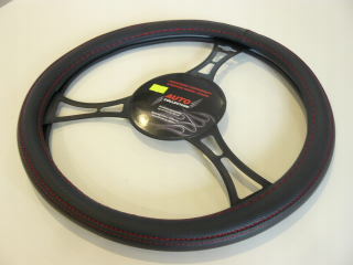 Poťah na volant - Kryt riadidla 37-39 cm čierny 43292
