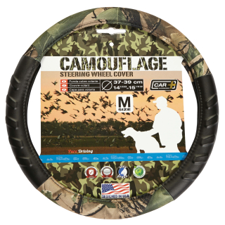 Poťah na volant - Kryt riadidla 37-39 cm camouflage camo 4x4