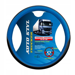 Poťah na volant - Prikryte na volante 44-46 cm čierna a modrá